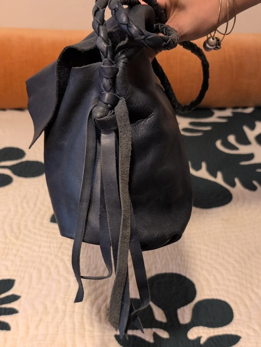 Sky Cody Blue Leather Crossbody Bag - Made In Hawaii